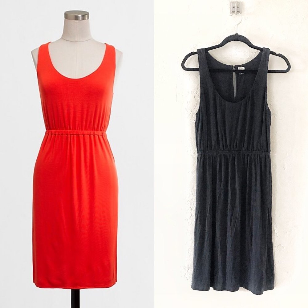 J. CREW FACTORY Black Jersey Tank Dress Size M